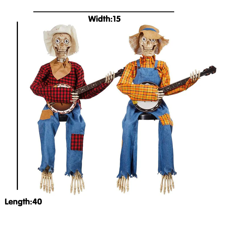 🎃Musical Halloween Skeletons, Set of 2