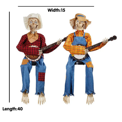 🎃Musical Halloween Skeletons, Set of 2