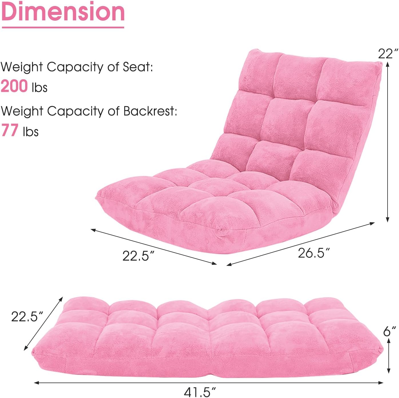 💙Floor Chair with Back Suppor, 💯Floor Gaming Chair,Meditation Chair, Gaming Floor Chairs for Adults