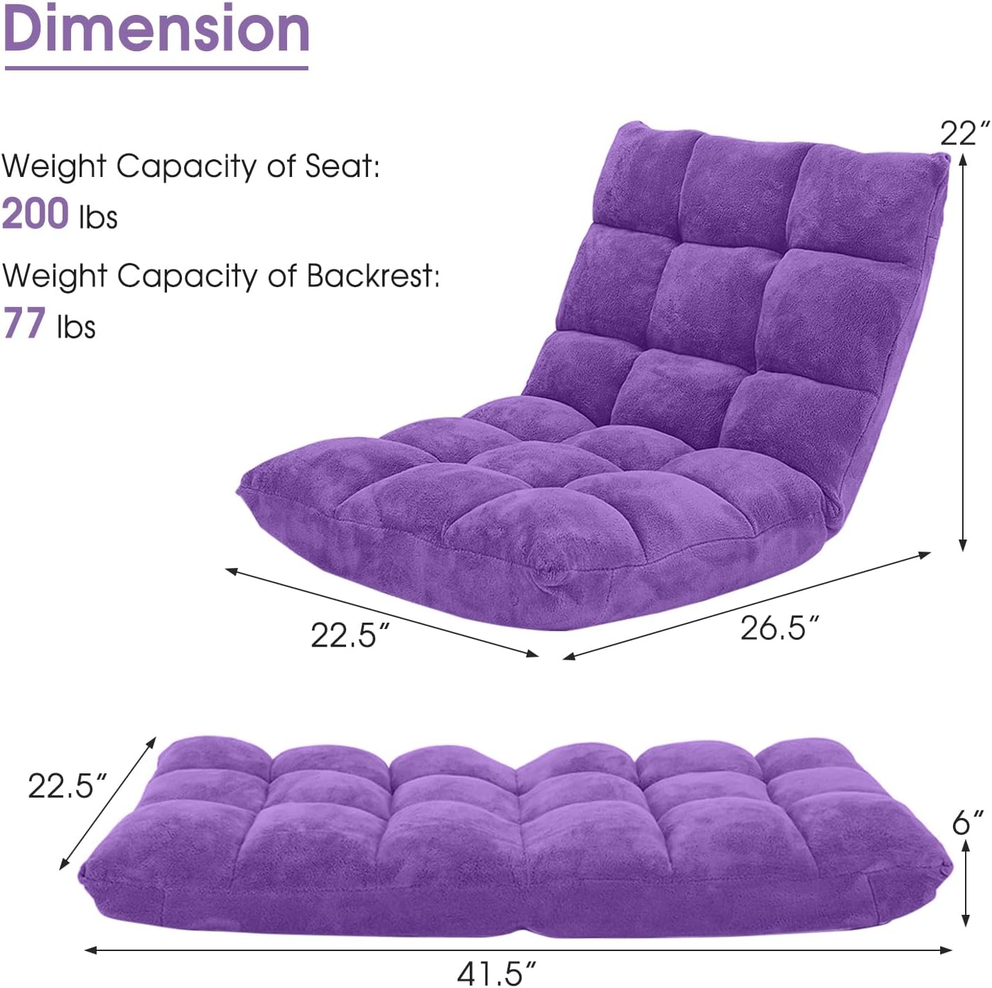 💙Floor Chair with Back Suppor, 💯Floor Gaming Chair,Meditation Chair, Gaming Floor Chairs for Adults