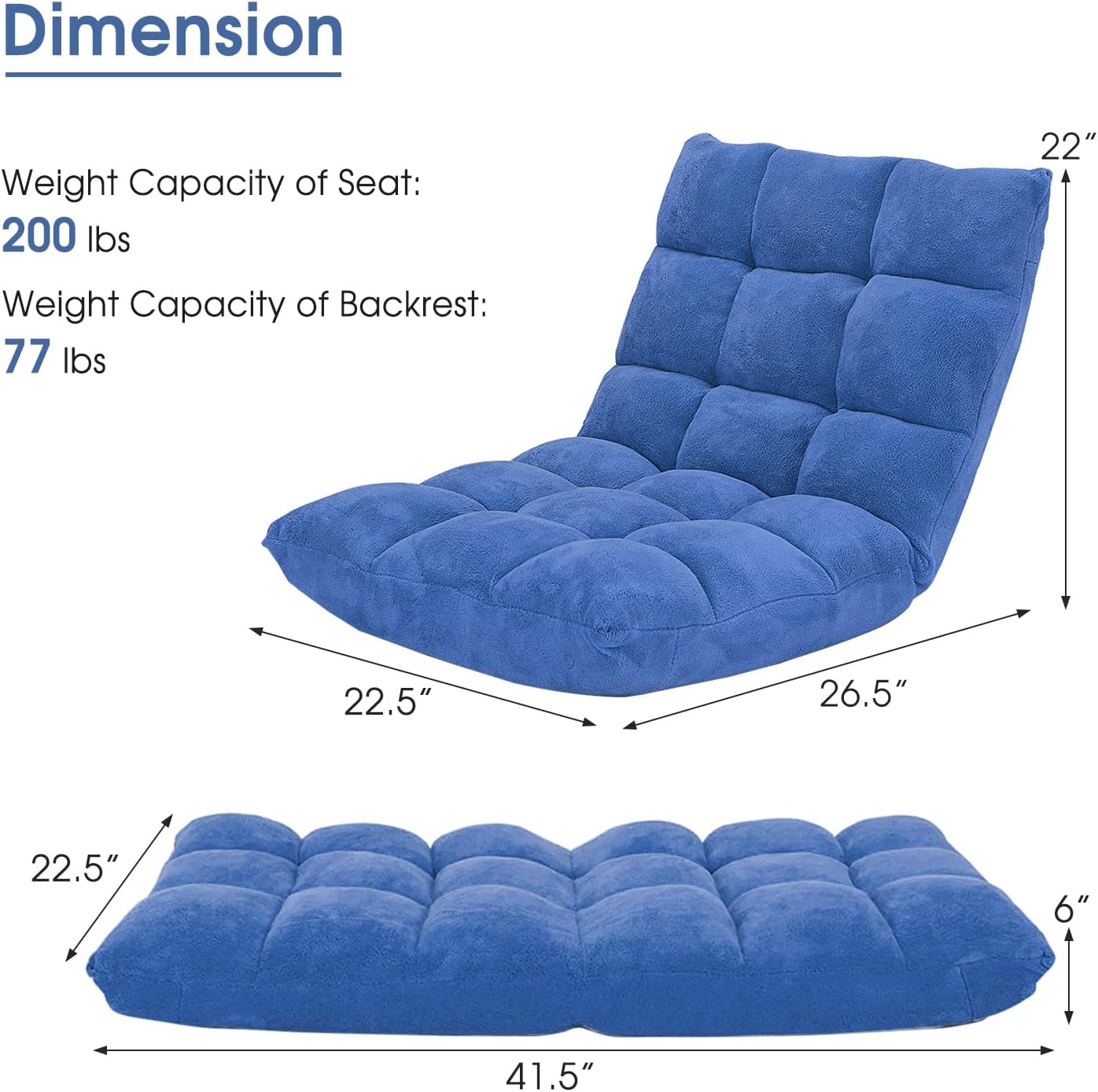 💙Floor Chair with Back Suppor, 💯Floor Gaming Chair,Meditation Chair, Gaming Floor Chairs for Adults
