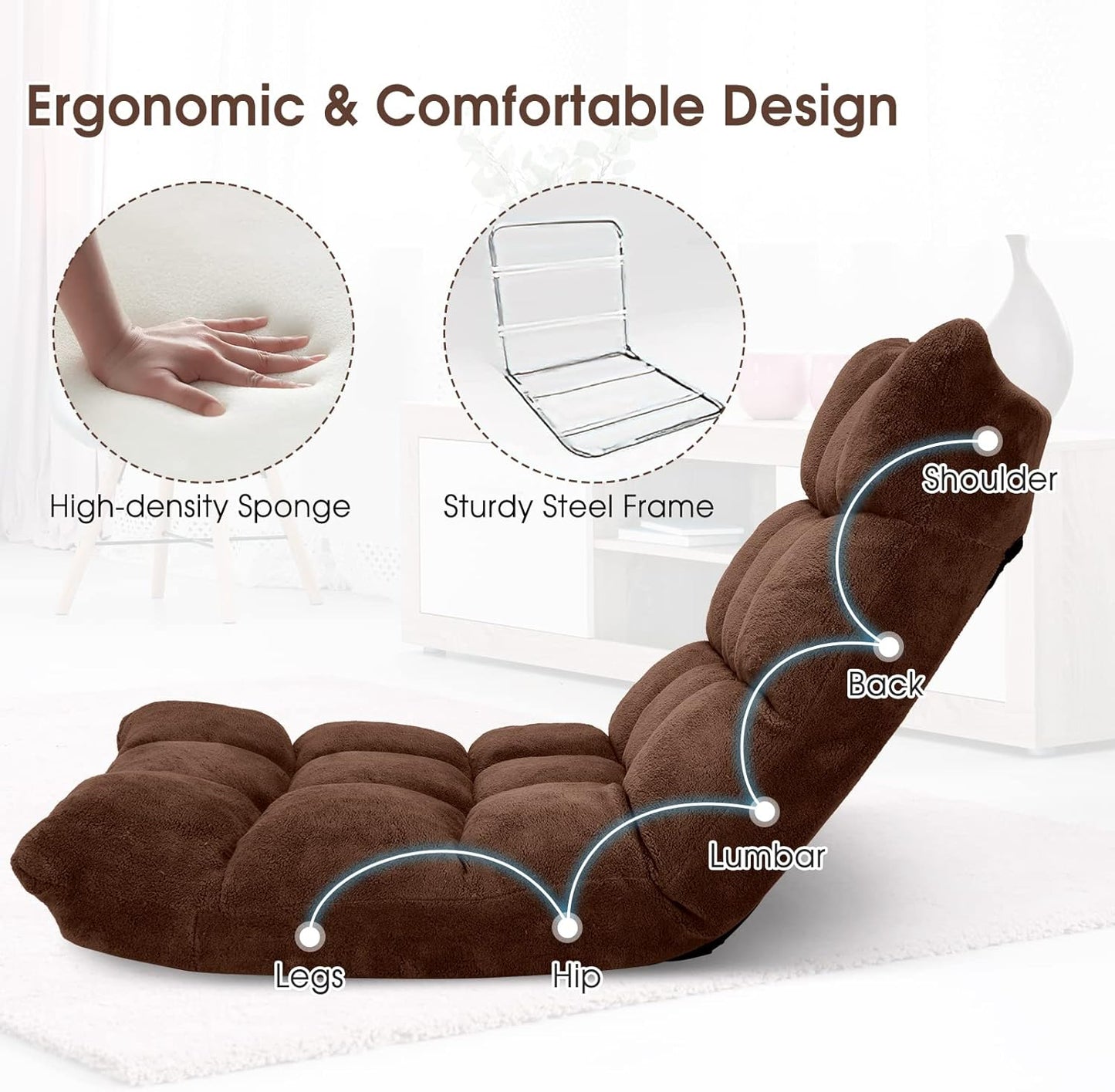 💙Floor Chair with Back Suppor, 💯Floor Gaming Chair,Meditation Chair, Gaming Floor Chairs for Adults