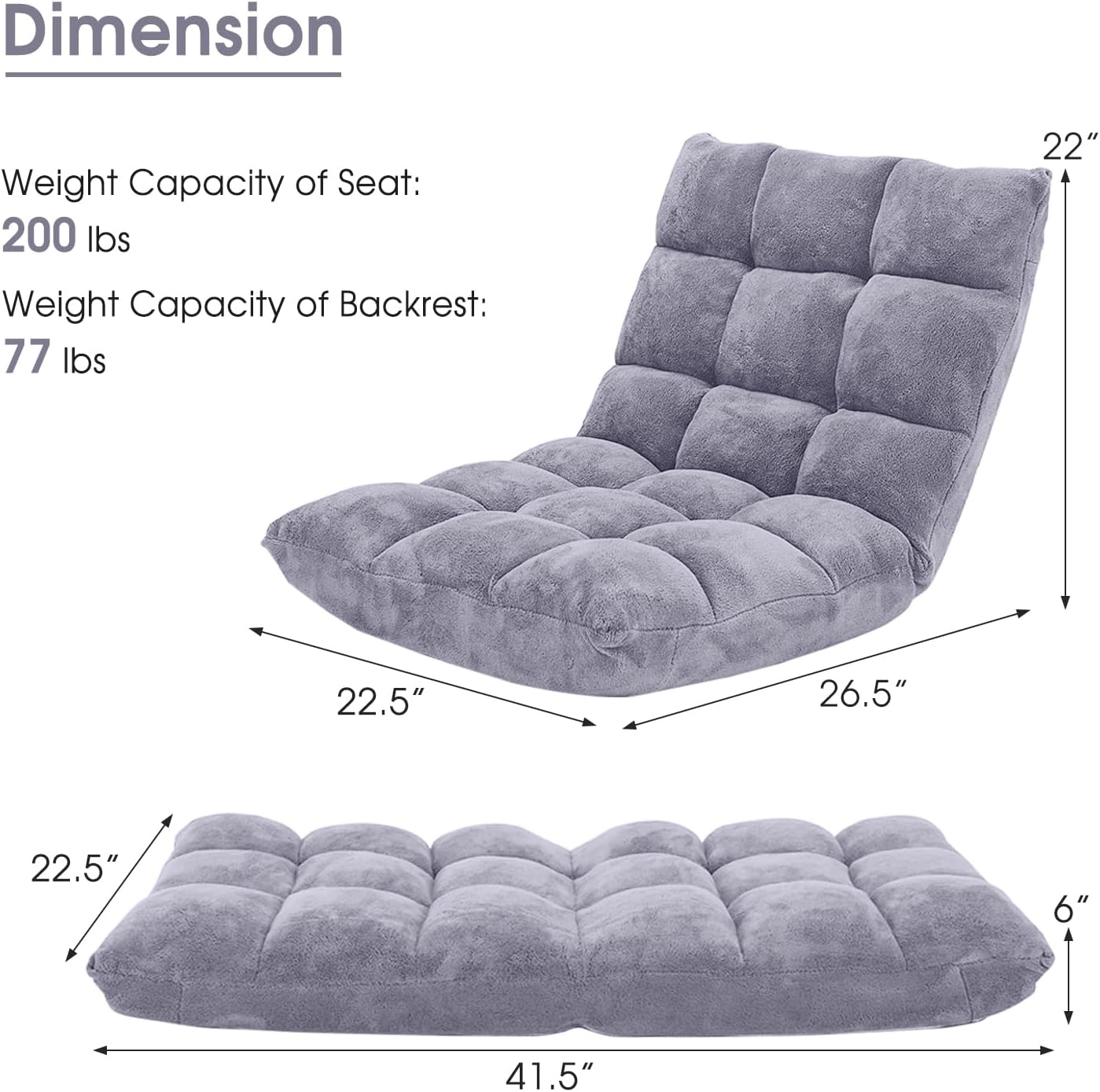 💙Floor Chair with Back Suppor, 💯Floor Gaming Chair,Meditation Chair, Gaming Floor Chairs for Adults