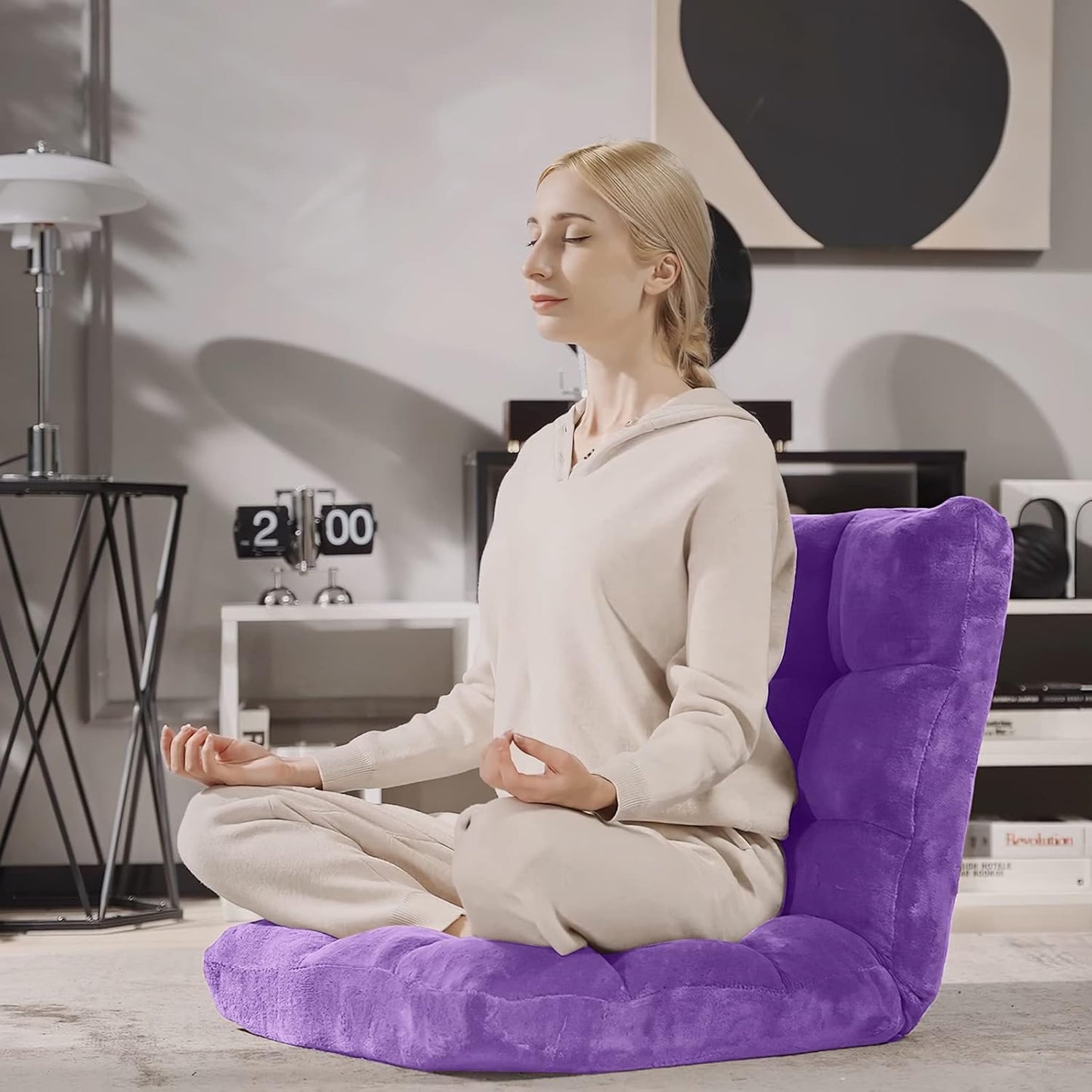 💙Floor Chair with Back Suppor, 💯Floor Gaming Chair,Meditation Chair, Gaming Floor Chairs for Adults