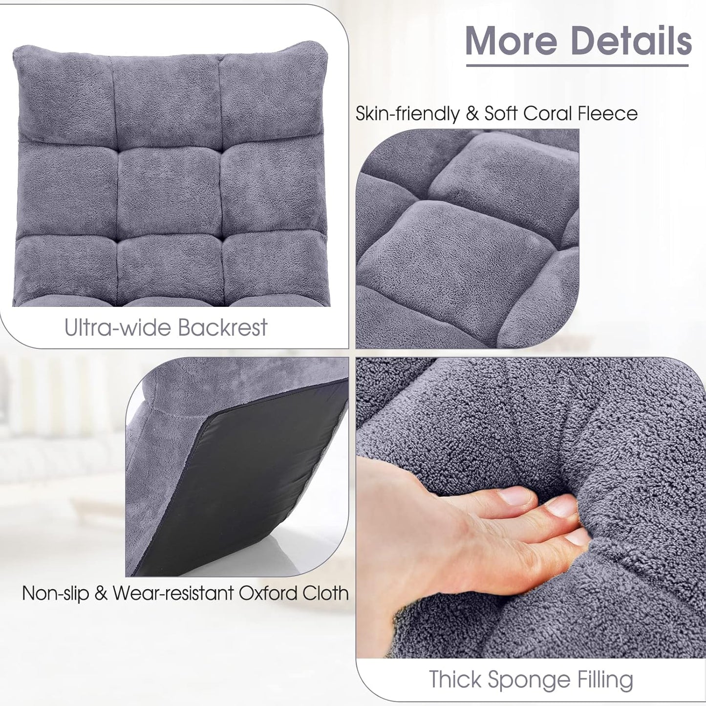 💙Floor Chair with Back Suppor, 💯Floor Gaming Chair,Meditation Chair, Gaming Floor Chairs for Adults