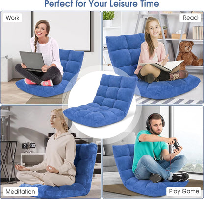 💙Floor Chair with Back Suppor, 💯Floor Gaming Chair,Meditation Chair, Gaming Floor Chairs for Adults