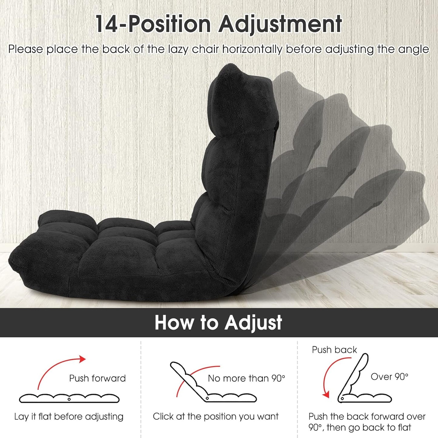 💙Floor Chair with Back Suppor, 💯Floor Gaming Chair,Meditation Chair, Gaming Floor Chairs for Adults